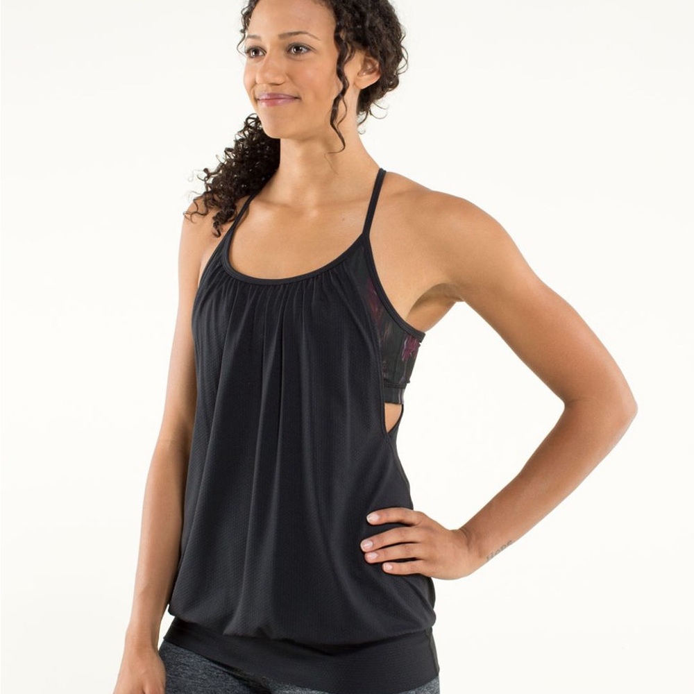 lululemon race back tank top with attached bra